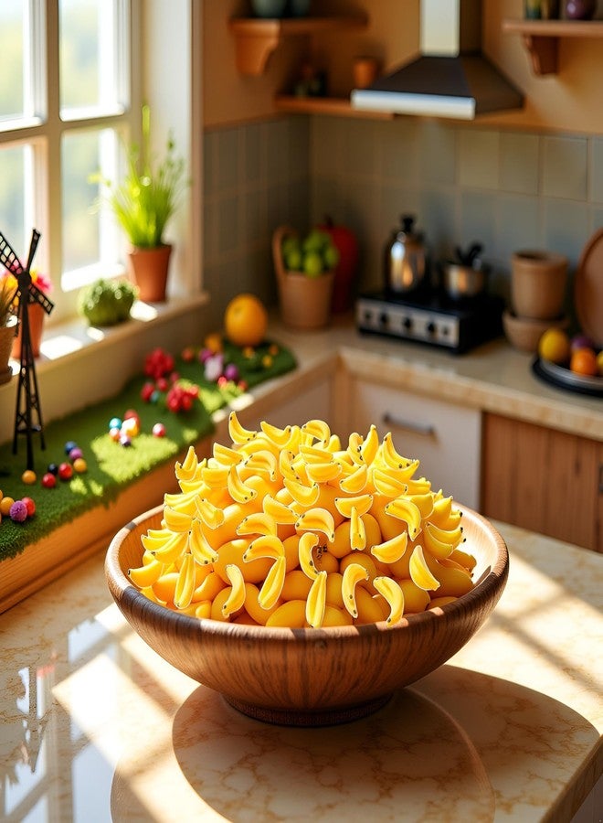 BWESOO 35Pcs Yellow Miniature Bananas 1/12 Scale Banana Models Miniature Fruit Fake Mini Fruits for Mini House Kitchen Fairy Garden Decor，Dollhouse Accessories，Dollhouse Décor - Image 4